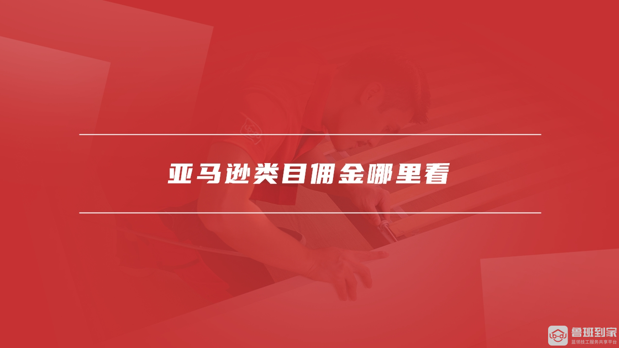 亚马逊类目佣金
