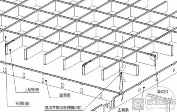 铝格栅吊顶安装