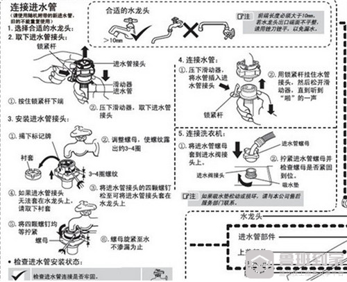 亚星游戏官网-www.yaxin222.com洗衣机水龙头与进水管连接安装图解(图2)