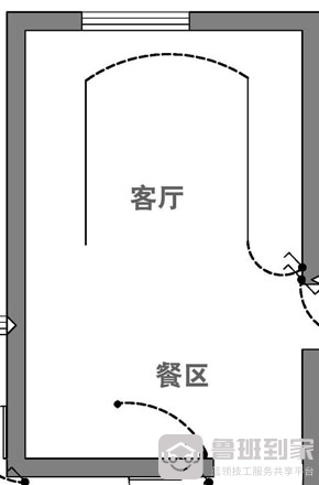 客厅及餐厅灯具点位图