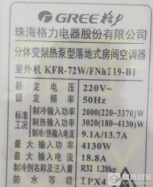 空调外机尺寸规格表，空调外机尺寸规格表