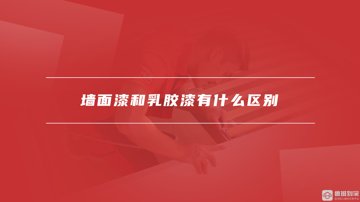 墙面漆和乳胶漆有什么区别