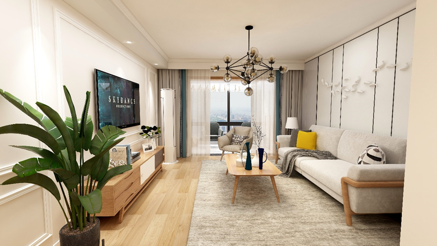 130平简约风格装修效果图干净整洁又带有温馨