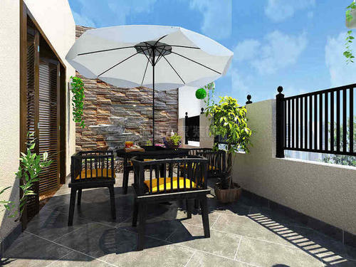 可为空间增添生机感,盆栽和图片的交错,还有种进入艺廊的奇妙感觉