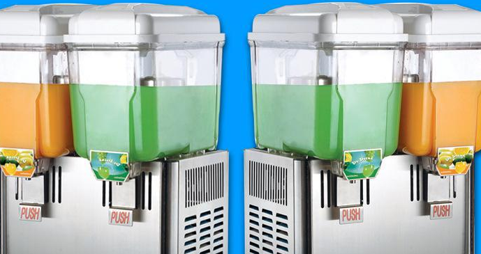 这种冷饮机是用来压出水冷饮液的机器,像是橙子,葡萄柚或柠檬等水果.